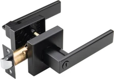 Matte Black Privacy Door Handles, Interior Door Knobs for Bed and Bath, Heavy