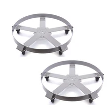 Drum Dolly 55 Gallon 5 Wheel Swivel Casters Heavy Steel Frame 1250 lbs x2