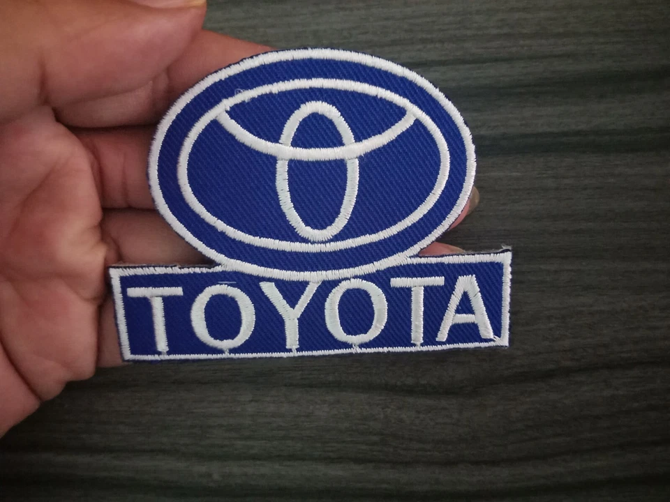 3 pcs Patch Blue logo Toyota Car Motor Racing Embroidered Iron or Sew on Jacket - Image 2 of 4