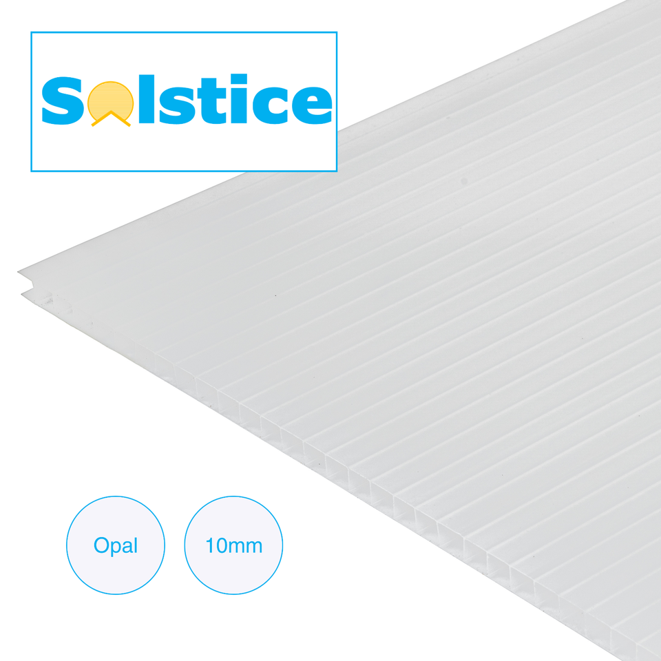 Solstice Twinwall Polycarbonate Roofing Sheets 10mm Clear, Bronze