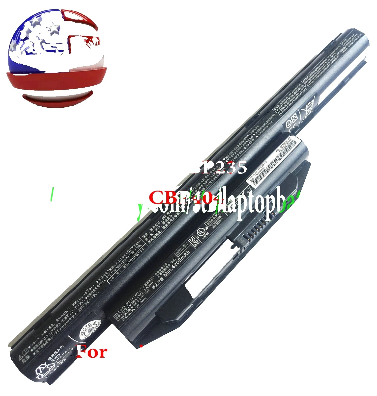 Baterías de portátil negro Fujitsu Para Fujitsu