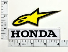 Embroidered Patch Set - Honda - Motorcycles - Racing - Alpinestars - 2-Patch Set