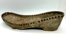 One Antique ALUMINUM SOLE for Boot or Miners Shoe - RARE - Overland Shoe Co