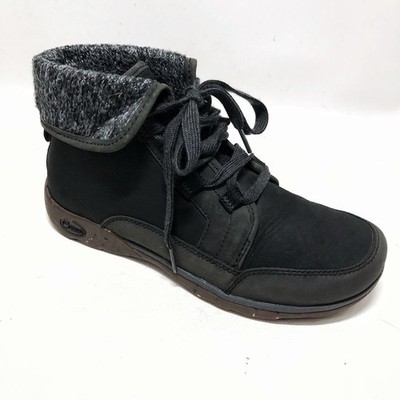 Chaco Barbary Waterproof Boots Womens Sz 8.5 /39.5 Black Gray Chukka Ankle
