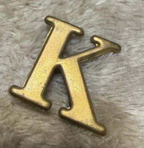 Original CIVIL WAR Brass COMPANY LETTER “K”Insignia for KEPI cap, NOS