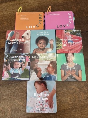 LOVEVERY BOARD BOOK & GUIDE BOOK LOT 9 Montessori toddler preschool bundle set