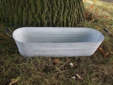 Zinkzuber Zinkwanne Pflanztopf Zinkbottich Blumentopf Pflanzschale 56 cm inkl VK