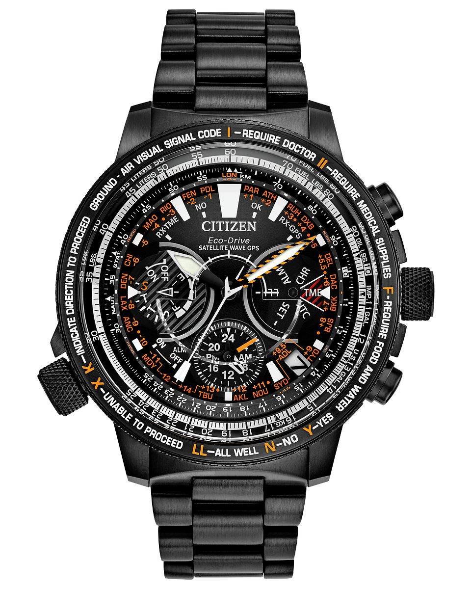 Citizen Men's Satellite Chronograph Black Eco-Drive Watch 47MM