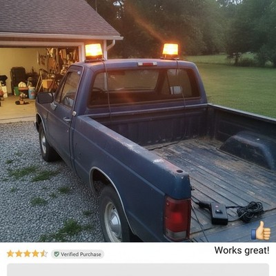 High Visibility 40 LED Amber Strobe Warning Light | Magnetic Mount for Safety