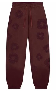 AUTHENTIC Denim Tears Cotton Wreath Sweatpants Size M Color Beet Root