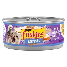 Purina Friskies Shreds Turkey & Giblets in Gravy Wet Cat Food - 24x 5.5oz Cans 3.56 per gallon