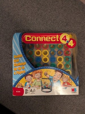 (READ DESCRIPTION) MB Games 2008 Hasbro Connect 4X4 Game Double Grid New/Sealed