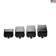 Precision Grooming with 4 Piece Black Comb Set - Ideal for All Hair Types