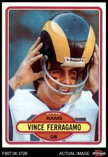 1980 Topps #239 Vince Ferragamo Rams Nebraska 8 - NM/MT