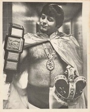 Jerry The King Lawler 8x10 VINTAGE Photo with Handwritten Match Card on Back