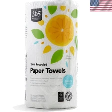Jumbo 2-Ply Recycled Paper Towels - 135 Ultra-Strong Sheets for All Cleanups