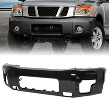 Black Front Bumper Face Bar For Nissan Titan Armada 04-15 Wfog Light Holes