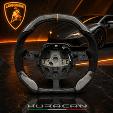 Lamborghini Huracan Forged Carbon Steering Wheel - Alcantara Worange Stitching