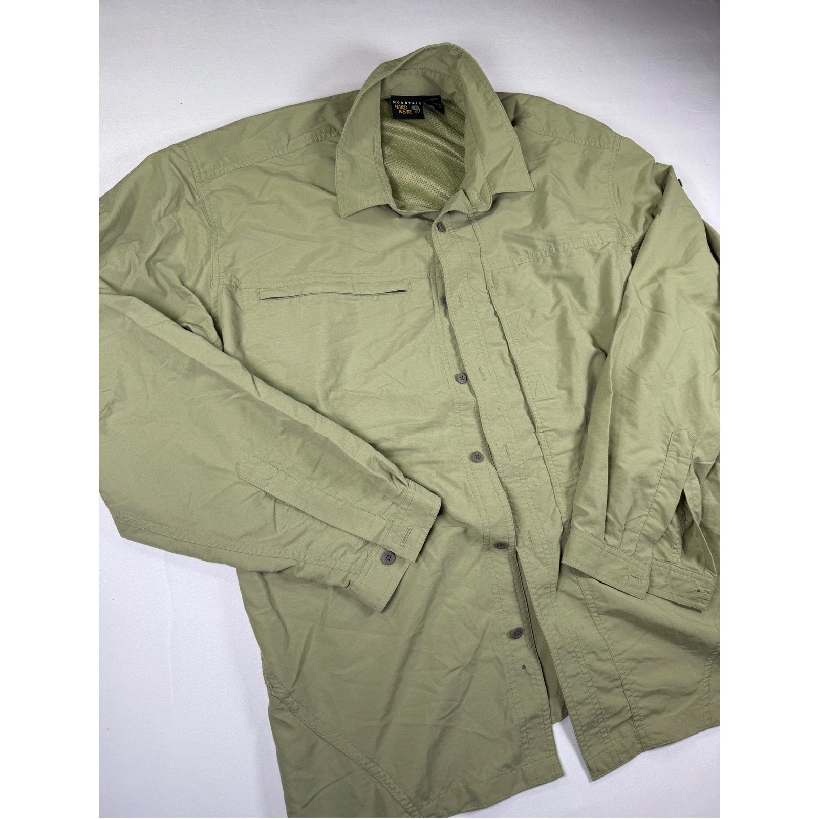 Mountain Hardwear Mens XL Green Long Sleeve Hiking Shirt Button Up Ventilated
Opens in a new window