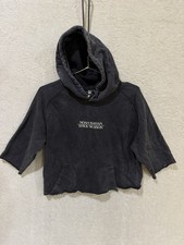 Noah Kahan Stick Season 2023 Tour Hoodie Black Acid Wash Merch - Self Cropped