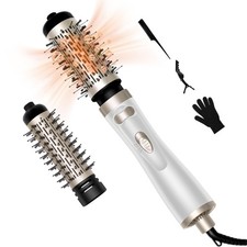 Hair Dryer Brush, 3-in-1 Rotating Round Hot Air Spin Brush Set with 2 Brushes...