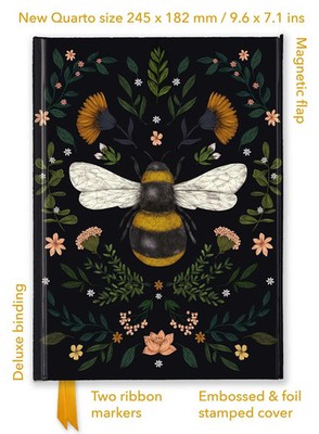 Jade Mosinski: Bee (Foiled Quarto Journal) | Flame Tree Publishing | Englisch