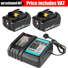 2x8.0Ah Charger Replacement For Makita 18V Battery Li-Ion BL1860 BL1830 BL1850