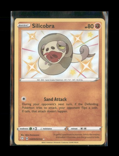 Pokemon Silicobra Shiny Holo Rare Shining Fates: Shiny Vault SV070/SV122 NM