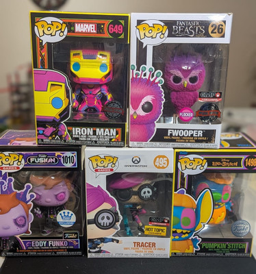Bundle 5 Funko Pop! Figures Marvel, Disney, Overwatch, Fantastic Beasts
