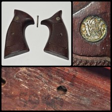 Vintage Smith Wesson Model 19 K Frame .357 Goncalo Alves Target Grips Stocks