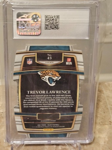 2021 Panini Select Trevor Lawrence Red Blue Die-Cut CGC Mint 9 Rookie Card #43 - Picture 2 of 2