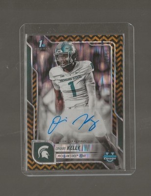 2025 Bowman Chrome U Omari Kelly Black&Gold Stealth Refractor /48 Auto #BCA-OK