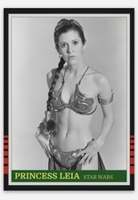 PRINCESS LEIA Custom Trading Card Art Slave Leia Outfit Black and White