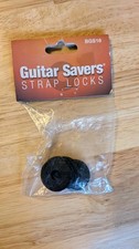 BLACK RUBBER GUITAR STRAP LOCKS, GUITAR SAVER...