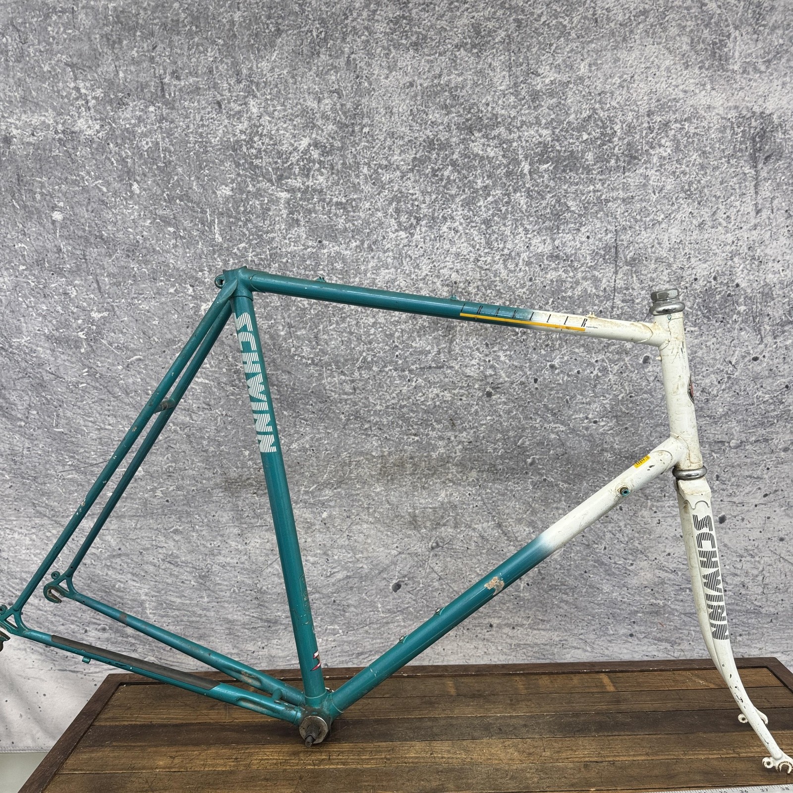 Vintage Schwinn Traveler Road Bike Frame 64cm Green White Tr