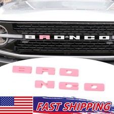 Pink Grille Letter Overlay Fits Ford Bronco 2021 24door Decal Decor Cover Trim