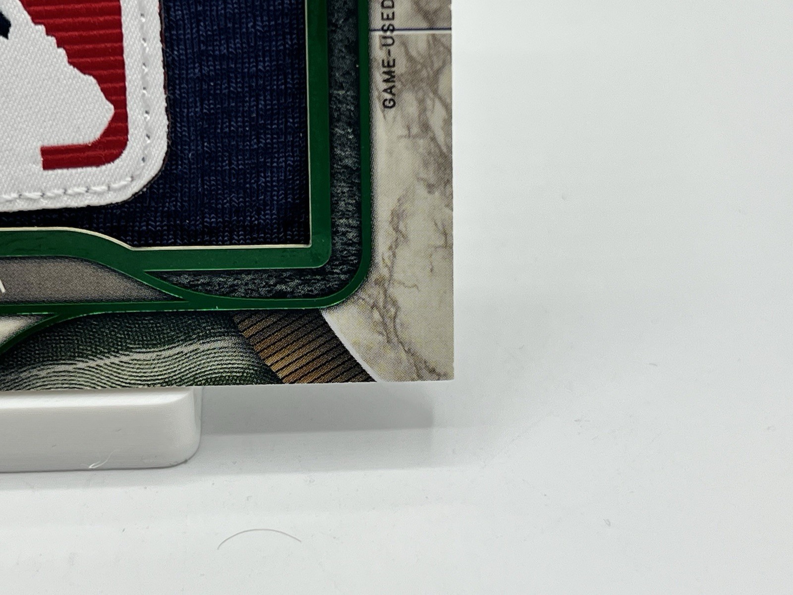 2025 Topps Museum Marcell Ozuna MLB Logo Patch 1/1 Braves Jumbo Relic Logoman view 6