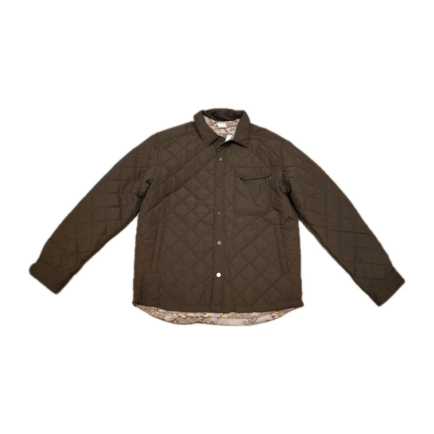 & Lore By Tahoe River Men's Reversible Coat Large Snap Buttons Brown Outerwear  image 2