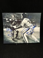 Bob Boone & Pete Rose Philadelphia Phillies  Signed 8x10 1980 WSC Photo JSA COA
