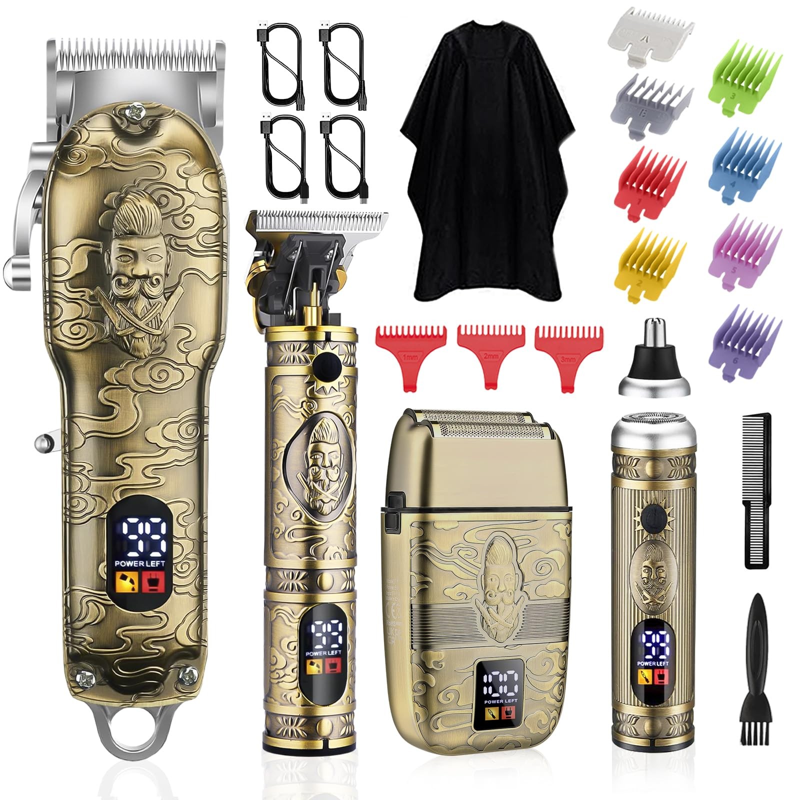 Cordless Nose Beard Trimmer for Men - Professional Hair Clipper & Grooming Kit