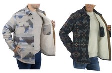 Jachs Men  s Shirt Jacket New york Wool Blend Sherpa Lined Flannel Print Warm