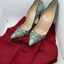 Christian Louboutin Python So Kate Inferno 120 Pumps Stiletto Heels Sz 38 US 8