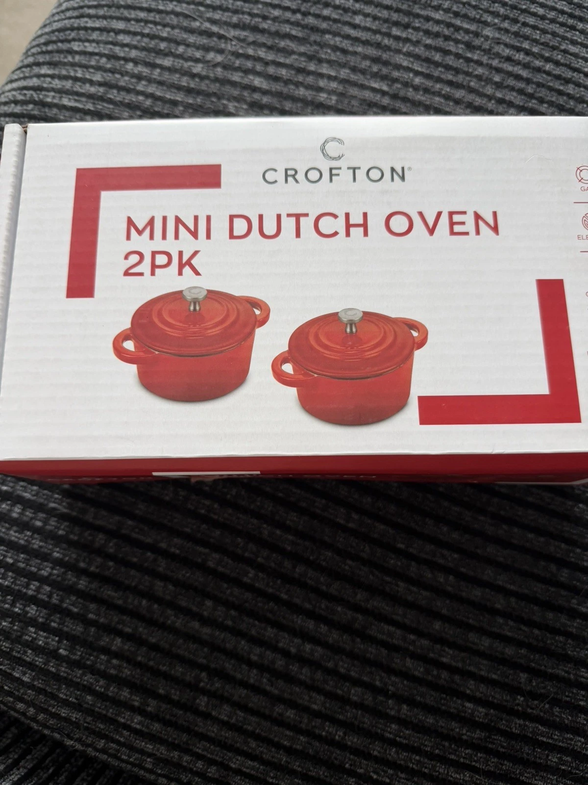 Red Crofton Mini Dutch Ovens Set of 2 round Shape Cast Iron ceramic set
Opens in a new window or tab