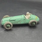 VINTAGE 1950'S DINKY TOYS, H.W.M RACING CAR. #235, GREEN WITH DRIVER.