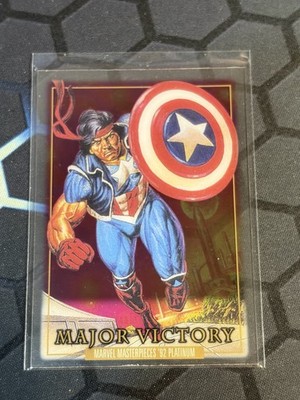 2024 SkyBox Marvel Masterpieces 92 Platinum Major Victory #48 Clear Cut