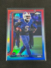 Joshua Palmer 2025 Topps Chrome Football Red White & Blue Refractor #31 BUF
