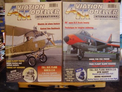 2 X AMI AVIATION MODELLER INT MAGS AEROMODELLER MODEL AIRCRAFT 1998  & PLANS