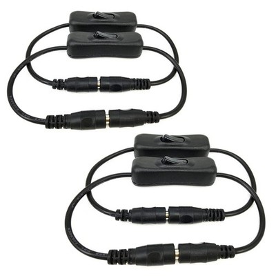 4pcs dc 12v Inline Switch Manual Inline DC Power Switch Extension Cable Male ...