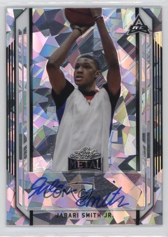2021-22 Leaf Metal Silver Crystals Jabari Smith Jr #BA-JS1 Auto 4f5