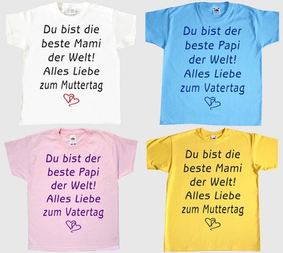 Kinder T-Shirt TShirt Shirt zum Vatertag oder Muttertag